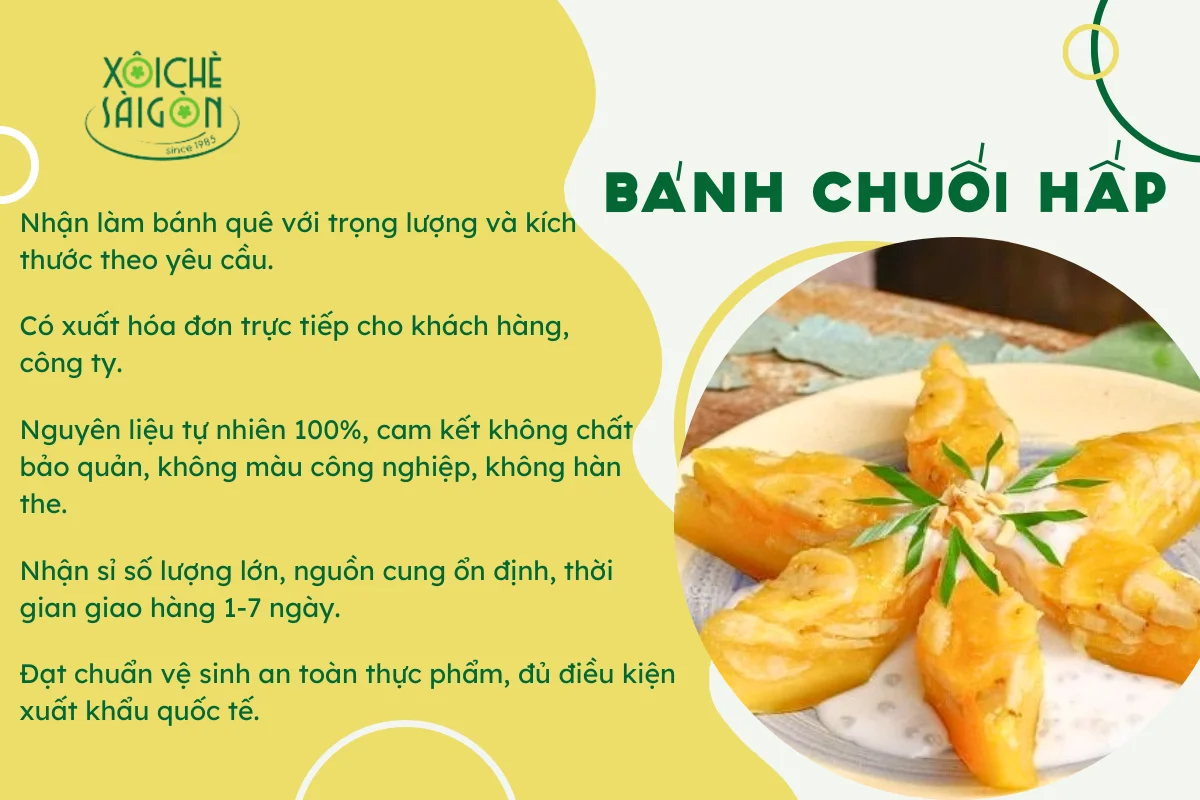bánh chuối hấp xuất khẩu