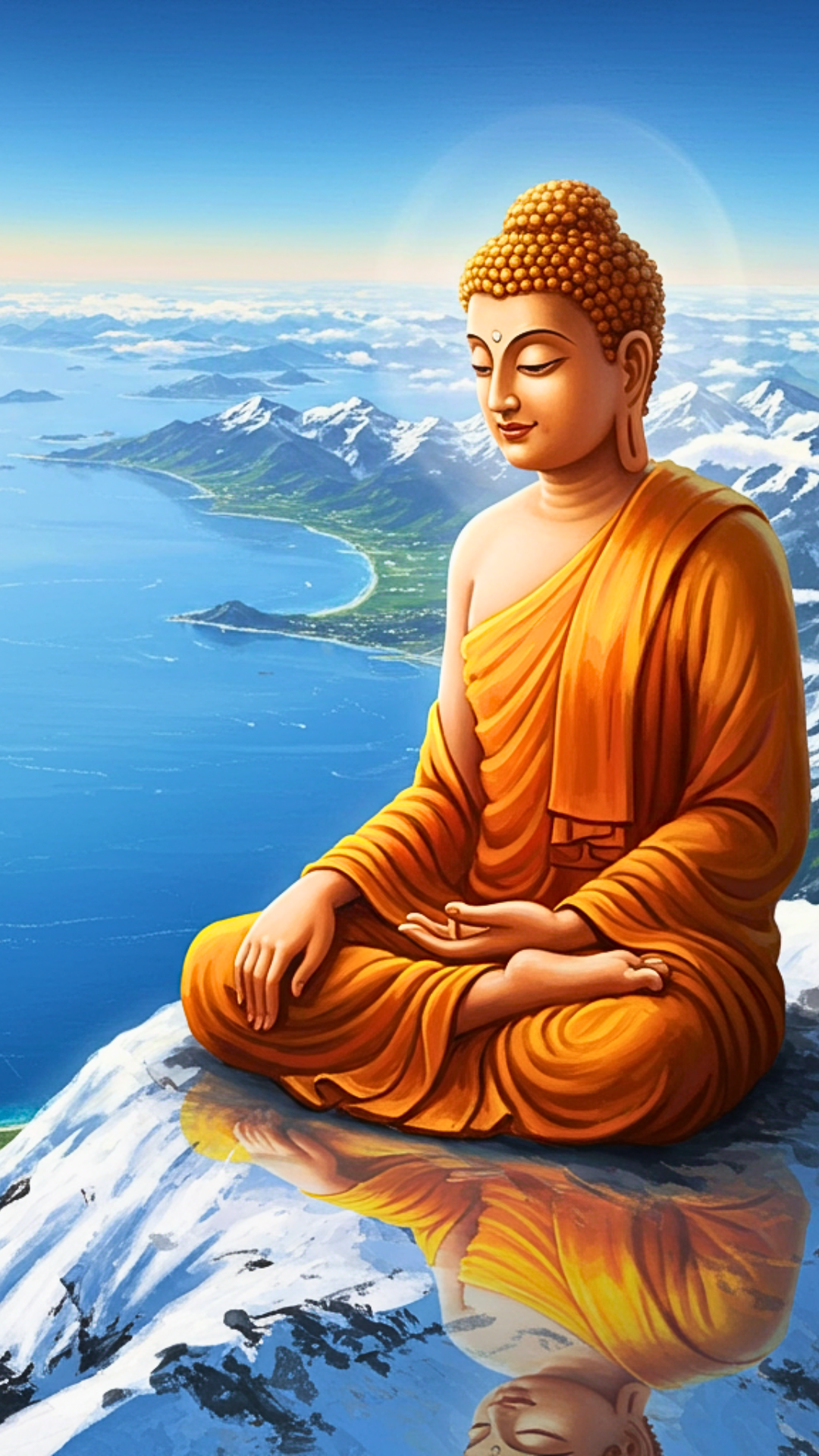 Phật ngồi trên núi